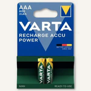 Varta power play, NiMh Akku, AAA (micro), 800mAh 1.2V, 2 Stück, 56703