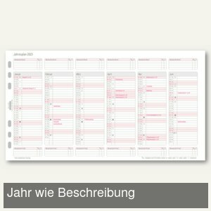 Chronoplan Zeitplaner Jahresplan, Leporello-Falzung, DIN A5, 50274