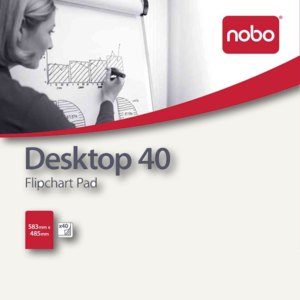 Nobo Flipchart-Block, DIN B1 / 584x483mm, blanko, 40 Blatt, weiß, 34631170