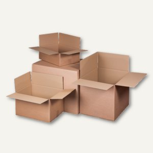 Versandkartons, 1-wellig, 304 x 217 x 150 mm, 30 kg, braun, 20 Stück, 231101220