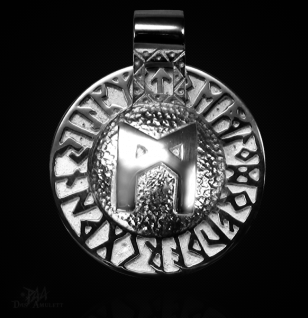 Runen-Amulett Mannaz aus 950/000 Platin
