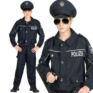 Polizei Kinder Kostüm Gr.134-140 Polizist 3-tlg. Set - Karneval Fasching #2007