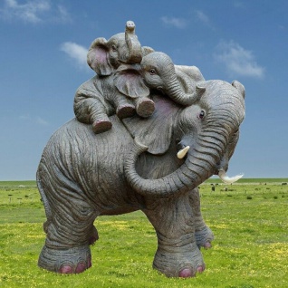 Gartenfigur Elefant ca 62cm stehend 2892A Haus Garten lebensecht Figur 