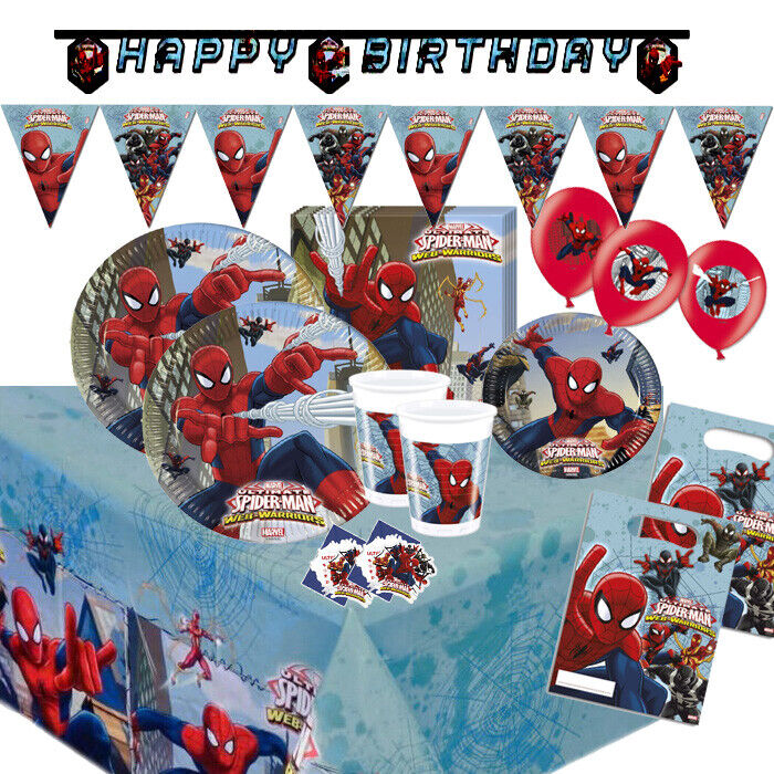 Spar-Set SPIDERMAN Ultimate Kinder Geburtstag Party Deko 49 tlg 