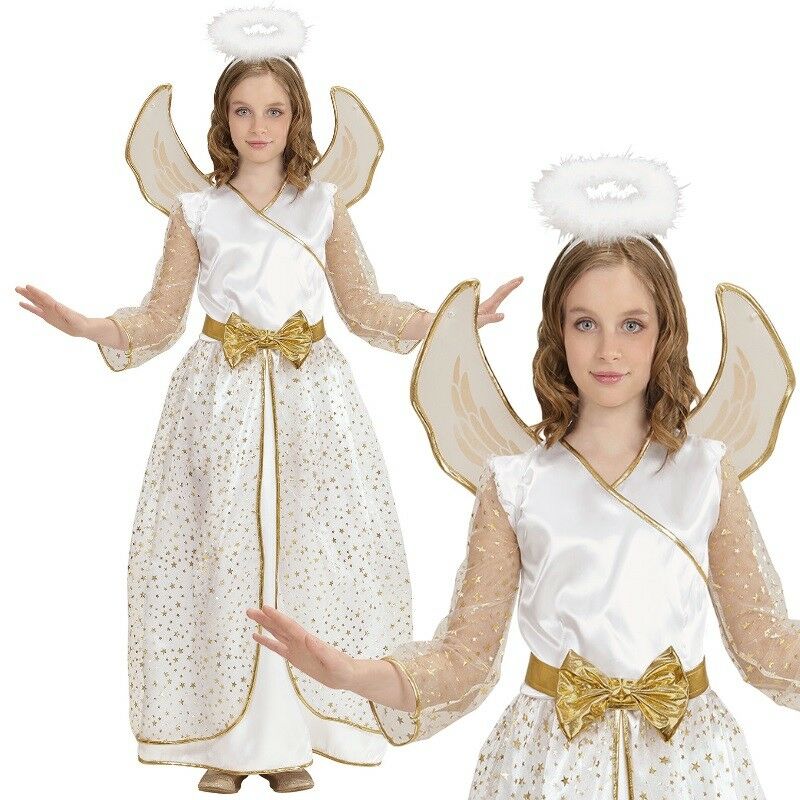 158 Mädchen Engelskostüm Kleid Weihnachten #877 Engel Kostüm für Kinder Gr 