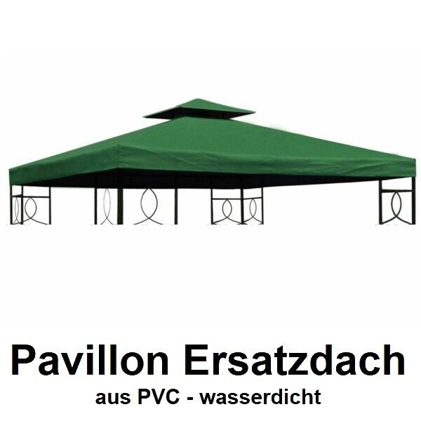Ersatzdach PVC Beschichtung Pavillondach Wasserfest Wasserdicht Pavillon ca 3x3m 