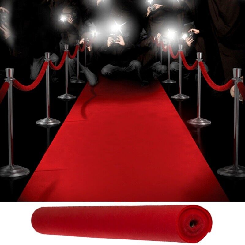 Hochzeitsteppich 100 cm x 30 Meter Länge Roter Teppich für Party & Event 