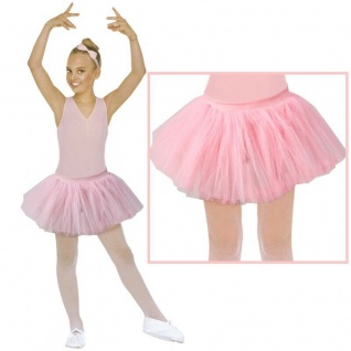 Tütü Tutu Ballettrock Tüllrock Kinder Petticoat Ballettkleid Rock Karneval rosa