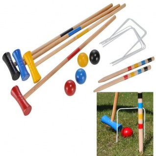 Krocket-Spiel Croquet Crocket Holz-Krocketspiel Outdoor-Holzspielzeug Spielzeug 
