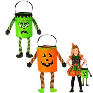 Halloween Tasche Süsses oder Saures Betteltasche Kürbis oder Monster Auswahl