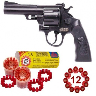 Agent GSG 9 Knall-Pistole mit 240 Schuss Munition Kinder Spielzeug Revolver
