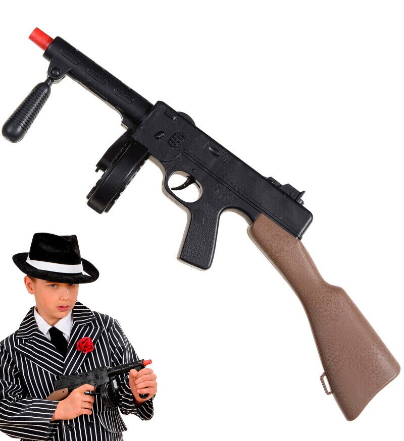 Maschinengewehr Gangster 50 cm mit Sound Spielzeug Gewehr Karneval #3062