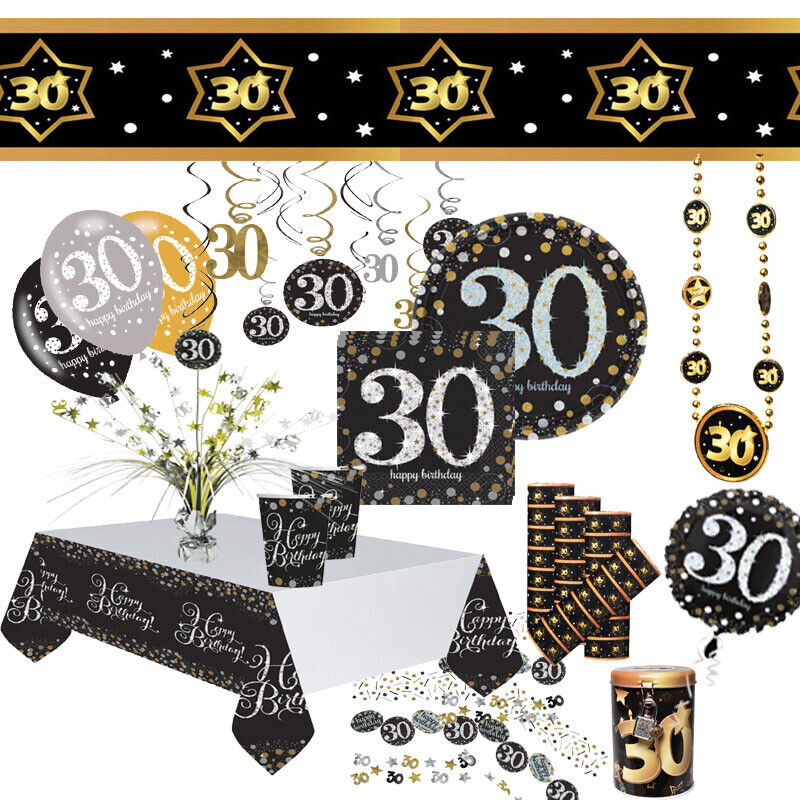 30. Geburtstag Dekoration Party Tisch-Deko AUSWAHL 1 mit runder Zahl 30