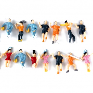 50 Stk. gemischte Modellbau Figuren 1:87 Miniatur Athleten Sport Menschen Maßstab H0 - Vorschau 2