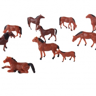 20 Stk. Pferde H0 1:87 Bauernhof Zubehör Farm Tiere Bemalt Spur H0 Figuren 3