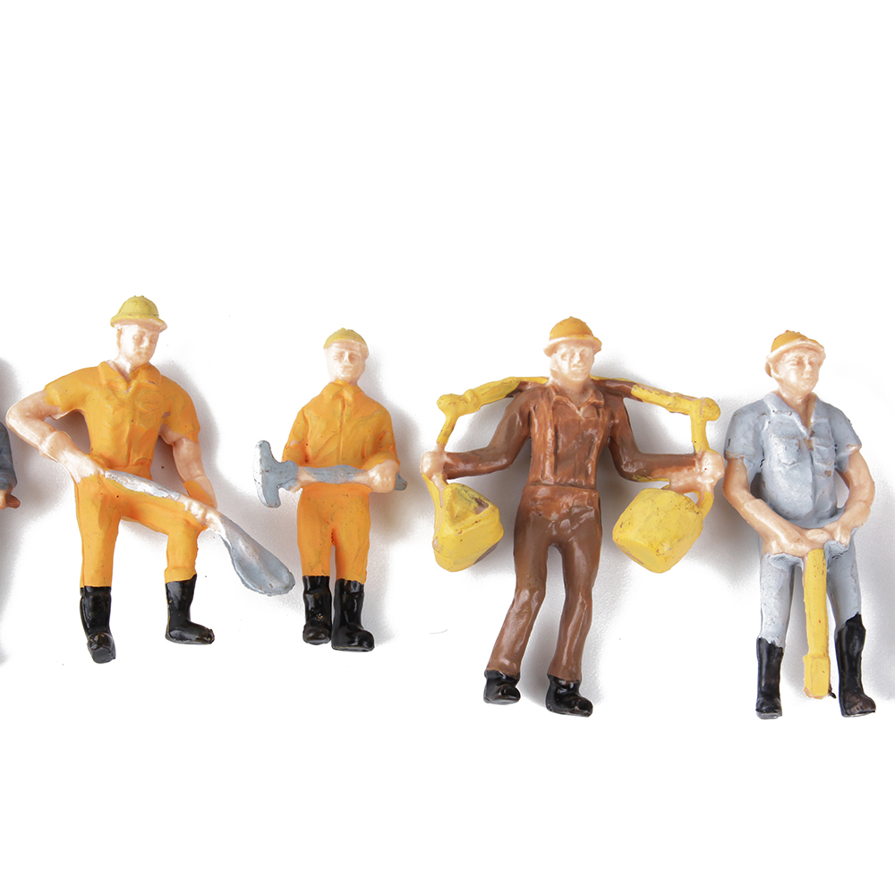 50 Stk. Modellbau Figuren 1:50 Miniatur Bauarbeiter Maßstab 1:48 Zubehör Menschen (2)