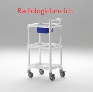 MRT Stationswagen Pflegewagen mit Waschschüssel Radiologie taugliche Möbel