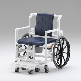 XL 175 kg Duschrollstuhl Toiletten-Rollstuhl Transportstuhl Profi-Duschstuhl