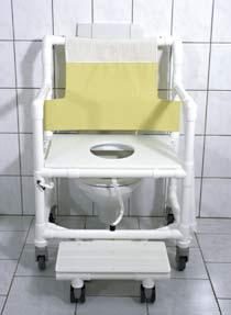 XXL 250 kg fahrbarer Toilettenstuhl Toilettensitzerhöhung Profi-Duschstuhl - Vorschau 3