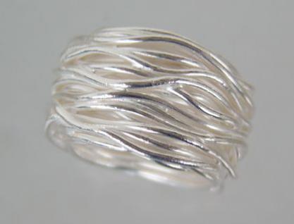 Wickelring Ring Silber breit massiv Bandring Silberringe - Vorschau 2