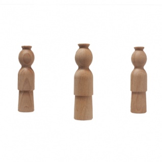 Holzkegel - Holzfiguren - Pöppel - ca. 10 cm