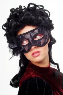 Karneval Venezianische Maske Halbmaske Domino Schwarz Maskenball Gothic LS-004 3