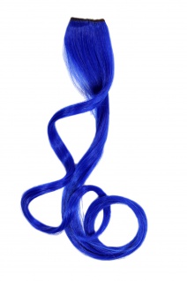 1 Clip Extension Strähne Haarverlängerung wellig Königsblau 45cm YZF-P1C18-T2512