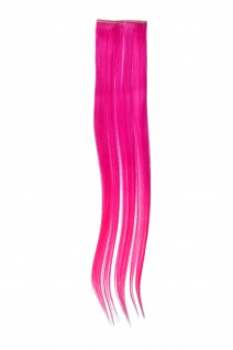 Breite Extension 2 Clips Strähne Haarverlängerung glatt Ombre 45cm Rosa