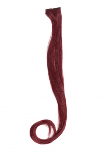 1 Clip Extension Strähne Haarverlängerung wellig Dunkelrot 45cm YZF-P1C18-T2315