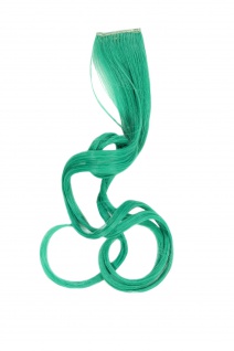 1 Clip Extension Strähne Haarverlängerung wellig Blaugrün 45cm YZF-P1C18-T2608