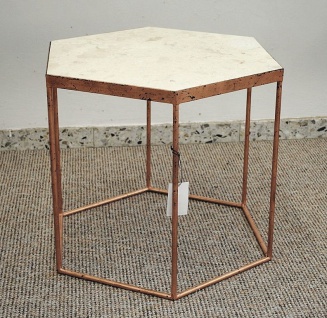 Tisch Couchtisch Beistelltisch mit Marmorplatte Höhe 50 cm