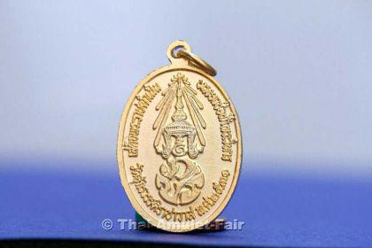 Vergoldetes Thai Amulett König Bhumibol Rama 9 3