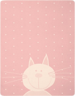 Biederlack Babydecke Lovely & Sweet Kitty 75 x 100 cm rosa Baumwollmischung 2