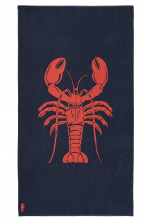 Seahorse Strandtuch Lobster Navy 100 x 180 cm Baumwolle