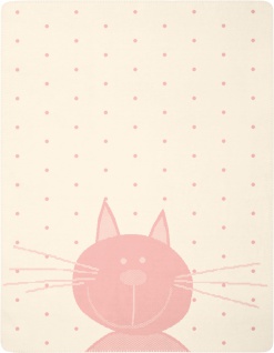 Biederlack Babydecke Lovely & Sweet Kitty 75 x 100 cm rosa Baumwollmischung - Vorschau 3