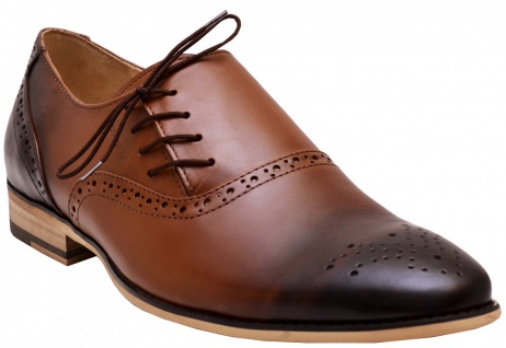 Business Schuhe Halbschuhe Lederschuhe mit Ledersohlen braun