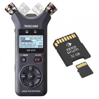 Tascam DR-07X Stereo Audio-Recorder + SD-Karte