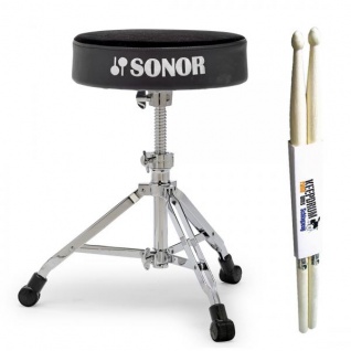 Sonor DT 4000 Schlagzeug Hocker + Drumsticks