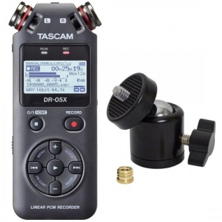 Tascam DR-05X Audio-Recorder + Kugelgelenk Adapter