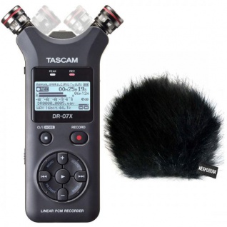 Tascam DR-07X Stereo Audio-Recorder + Windschutz