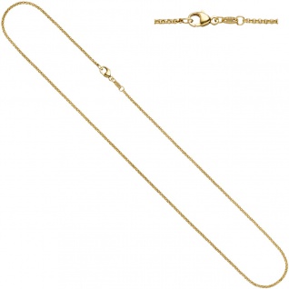 Erbskette 585 Gelbgold 1, 5 mm 36 cm Gold Kette Halskette Goldkette Karabiner 2