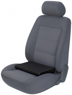 ergonomisches Baumwoll Auto Sitzkissen schwarz 45x45 cm, entlastet Rücken+Wir...