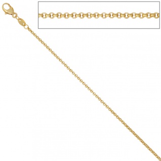 Erbskette 585 Gelbgold 1, 5 mm 42 cm Gold Kette Halskette Goldkette Karabiner - Vorschau 1