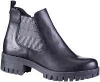 S.OLIVER Damen Leder Boots black glencheck, weiche Decksohle, Microfutter 5