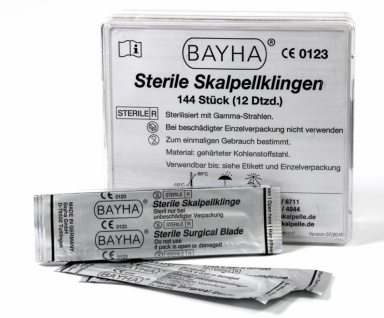 Bayha Skalpellklingen. steril (1 Dutzend = 12 Stück)