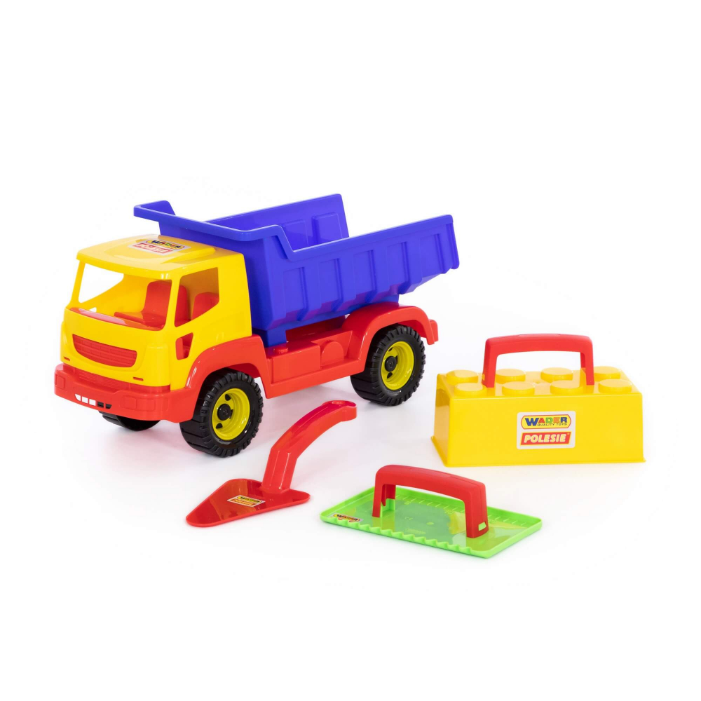 WADER Sandkipper mit Baustellenset 4-tlg Kinder Sand Spielzeug Sandspielzeug 