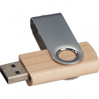 MACMA USB-Stick aus hellem Holz 4GB