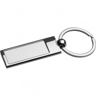 MACMA Metall-Schlüsselanhänger mit matt gebürstetem Innenteil