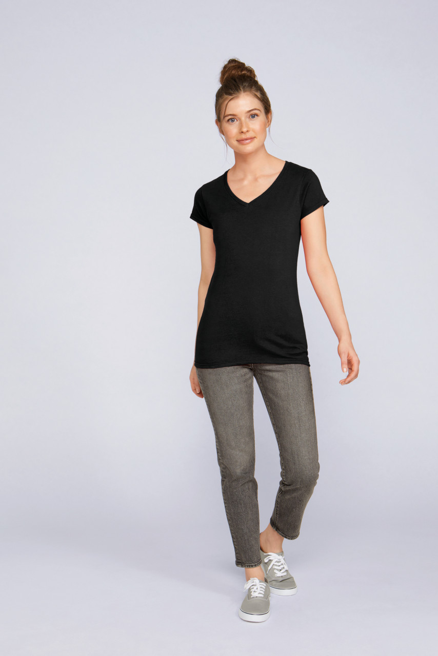 Gildan Softstyle Fitted Ladies V-Neck T-Shirt