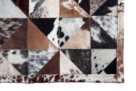 Teppich Braun Minor aus gefärbtem Kuhfell mit Weiß 3